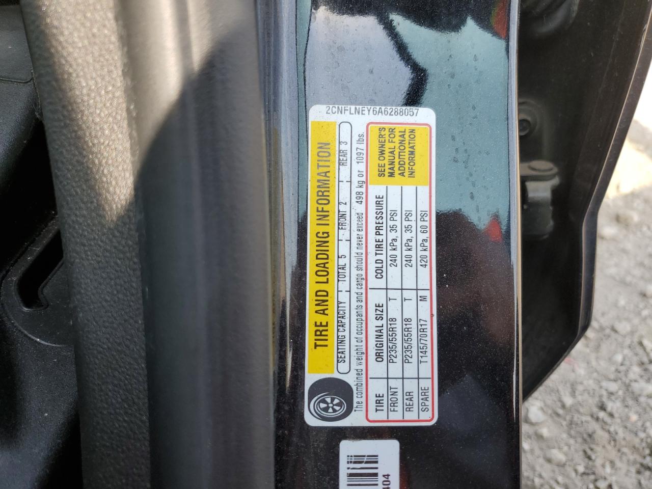 2010 Chevrolet Equinox Lt VIN: 2CNFLNEY6A6288057 Lot: 60309955