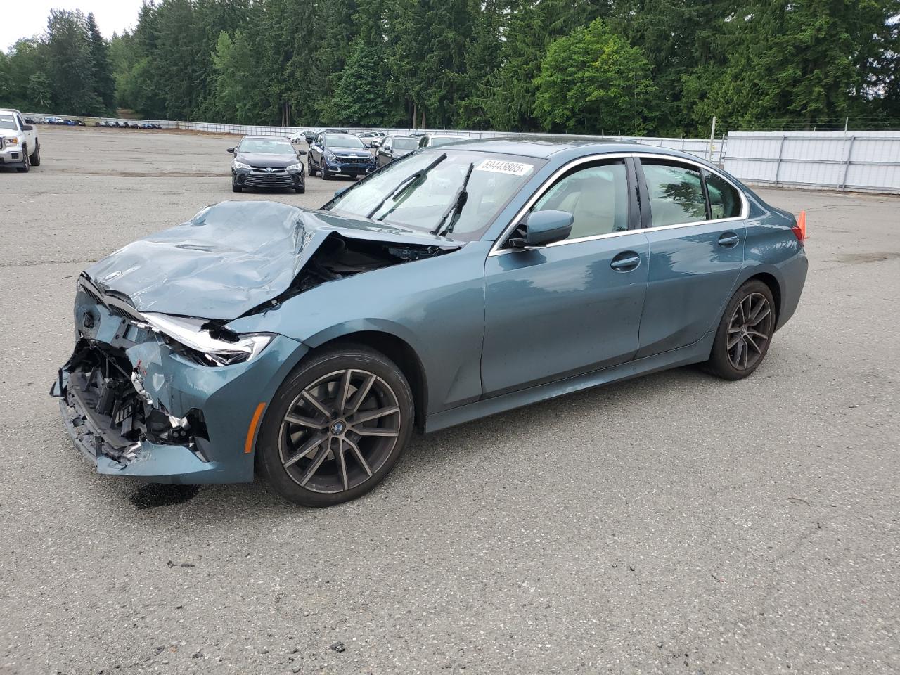 2021 BMW 330Xi green null gas 3MW5R7J01M8C09551 photo #1