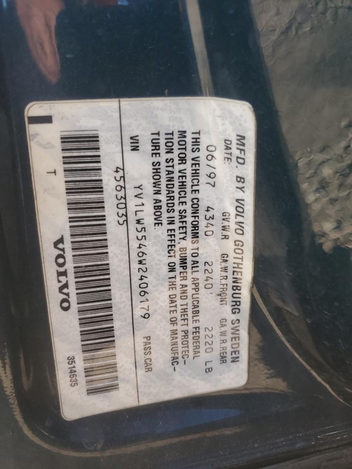 1998 Volvo V70 VIN: YV1LW5546W2406179 Lot: 61808985