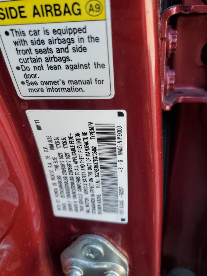 2011 Honda Cr-V Lx VIN: 3CZRE3H37BG703452 Lot: 60530165