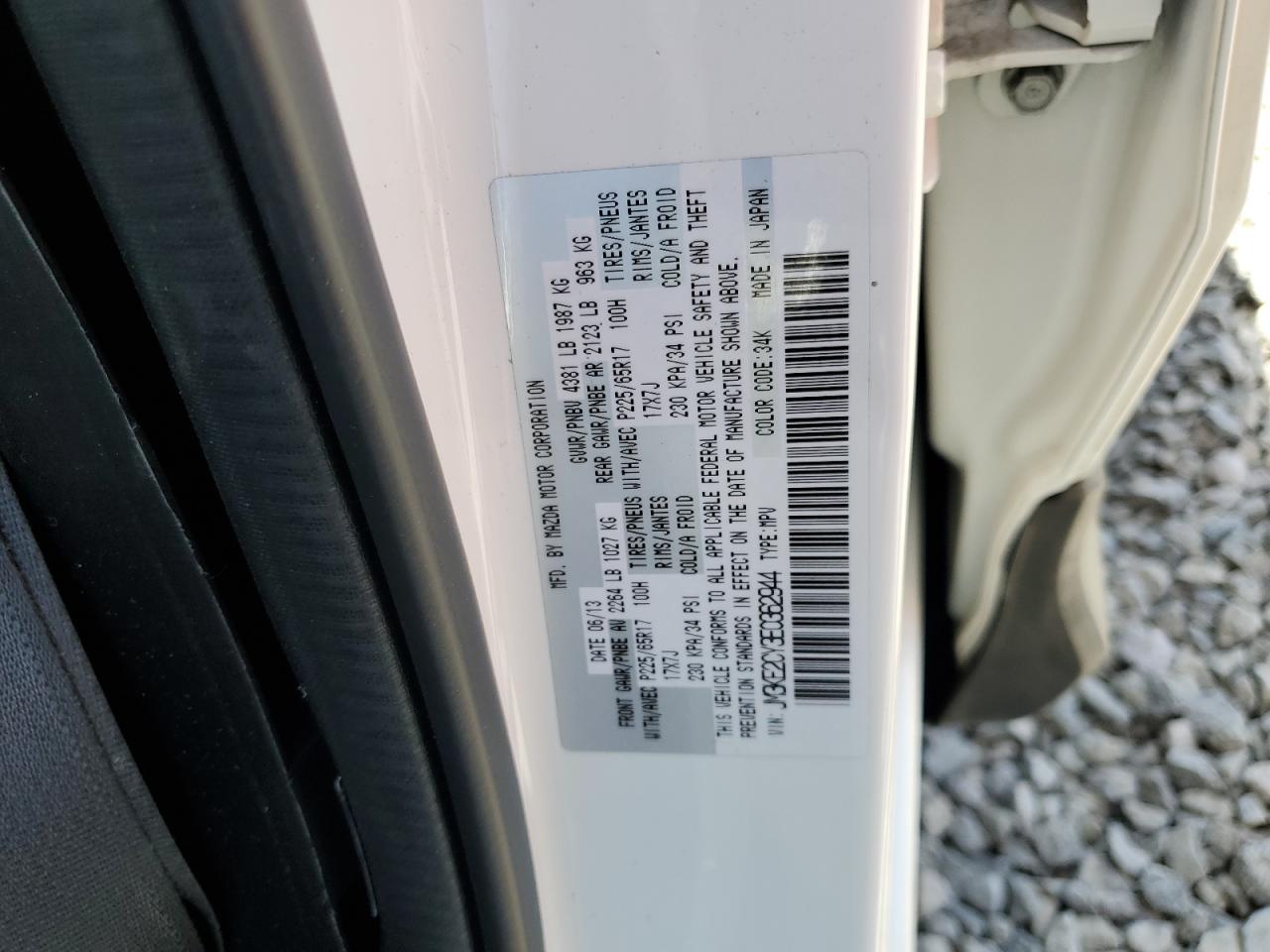 2014 Mazda Cx-5 Touring VIN: JM3KE2CY3E0362944 Lot: 62569415