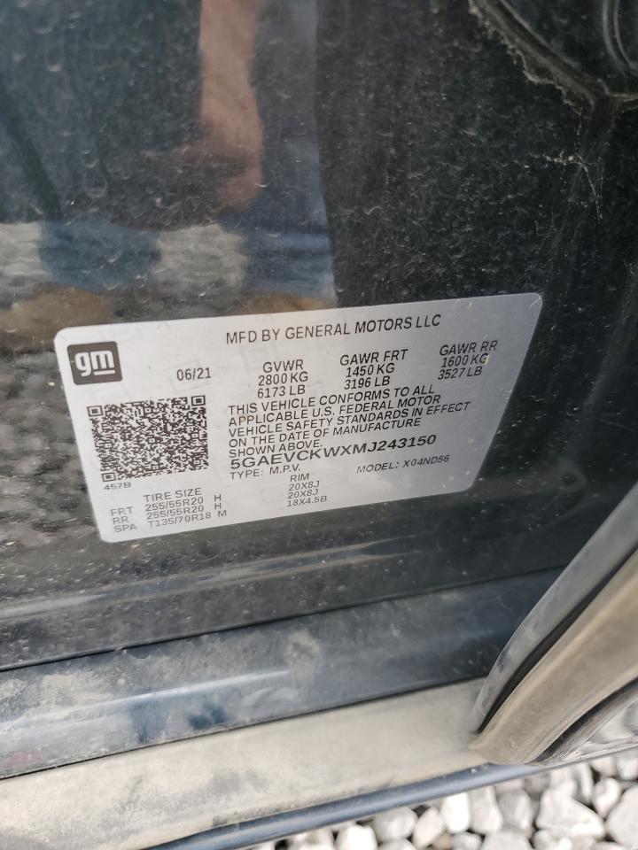 2021 Buick Enclave Avenir VIN: 5GAEVCKWXMJ243150 Lot: 61484315
