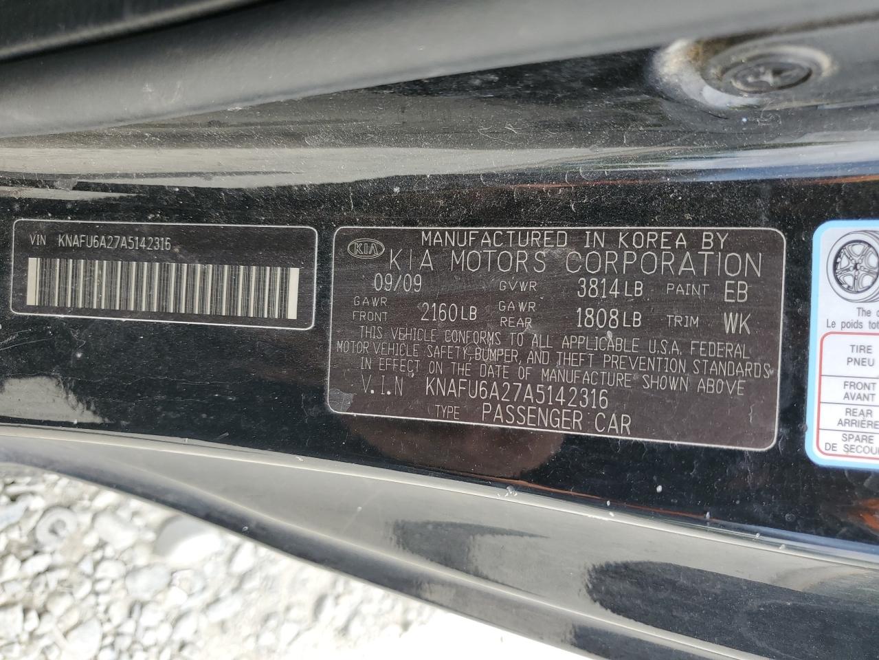 2010 Kia Forte Ex VIN: KNAFU6A27A5142316 Lot: 62533375