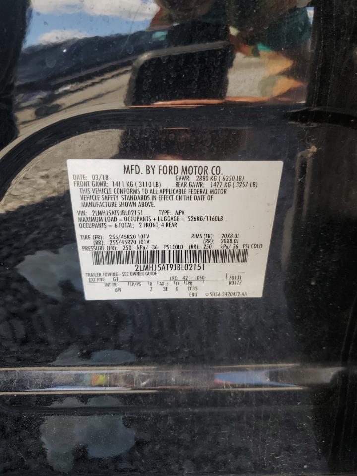 2018 Lincoln Mkt VIN: 2LMHJ5AT9JBL02151 Lot: 61742285