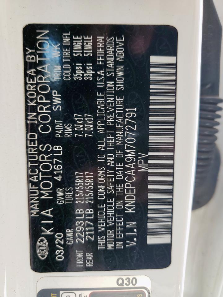 2021 Kia Seltos Lx VIN: KNDEPCAA9M7072791 Lot: 60215035