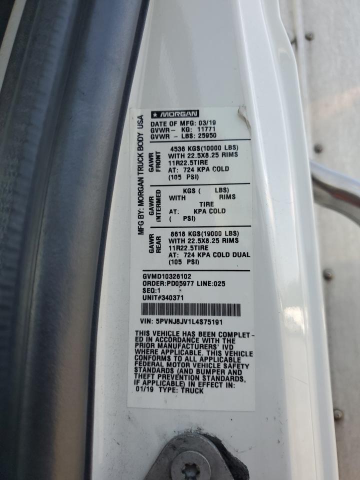 HINO ALL MODELS 2020 VIN 5PVNJ8JV1L4S75191 фото 12