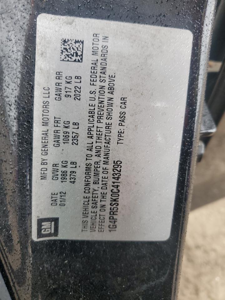 2012 Buick Verano Convenience VIN: 1G4PR5SK0C4143295 Lot: 62666765