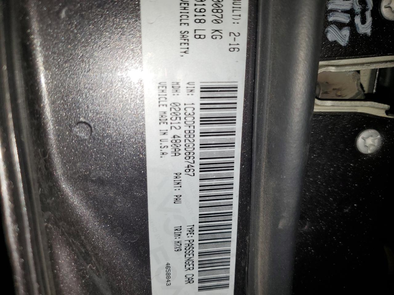 2016 Dodge Dart Sxt VIN: 667467 Lot: 62623895