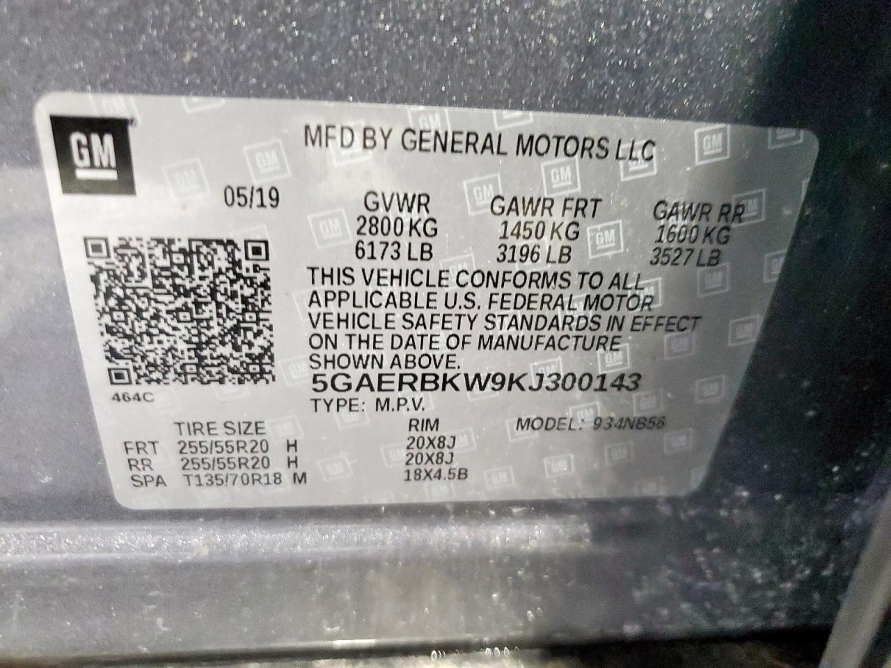 2019 Buick Enclave Essence VIN: 5GAERBKW9KJ300143 Lot: 60971185