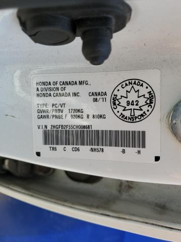 2012 HONDA CIVIC LX  