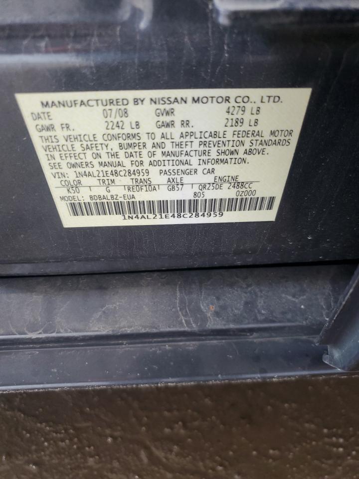 2008 Nissan Altima 2.5 VIN: 1N4AL21E48C284959 Lot: 60021815