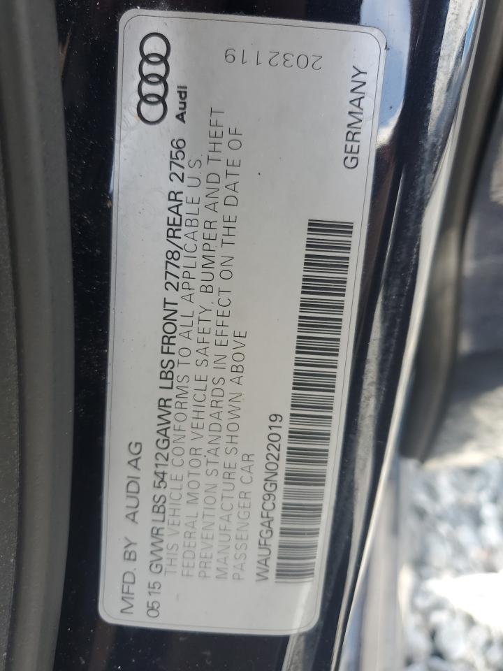 2016 Audi A6 Premium Plus VIN: WAUFGAFC9GN022019 Lot: 61754275