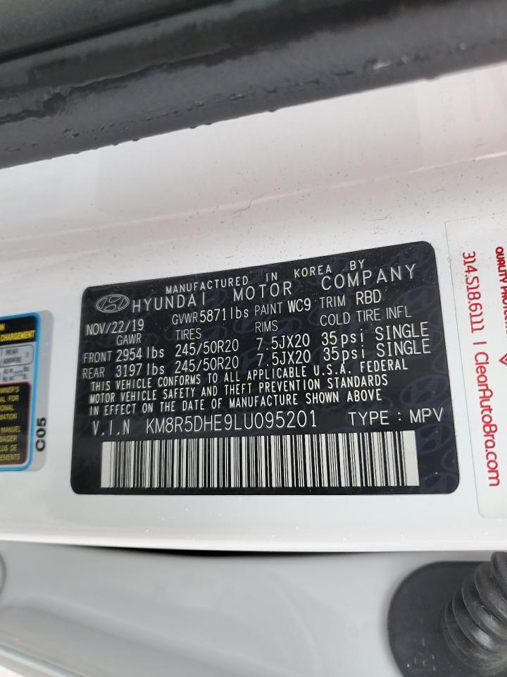2020 Hyundai Palisade Limited VIN: KM8R5DHE9LU095201 Lot: 60955075