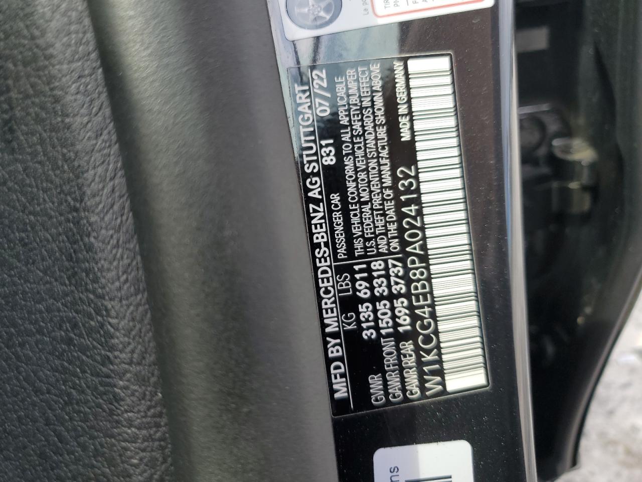 2023 Mercedes-Benz Eqs Sedan 580 4Matic VIN: W1KCG4EB8PA024132 Lot: 60102805