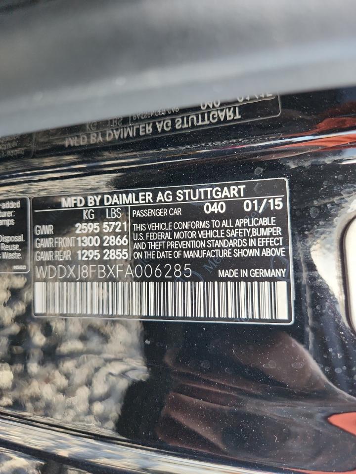 2015 Mercedes-Benz S 550 VIN: WDDXJ8FBXFA006285 Lot: 61214285