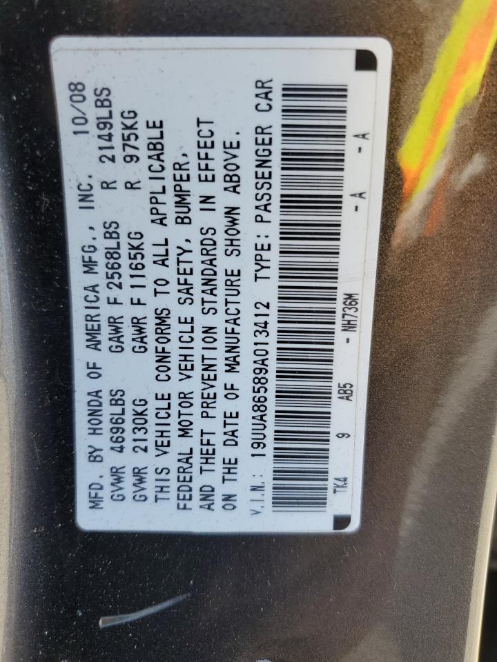 2009 Acura Tl VIN: 19UUA86589A013412 Lot: 62710305