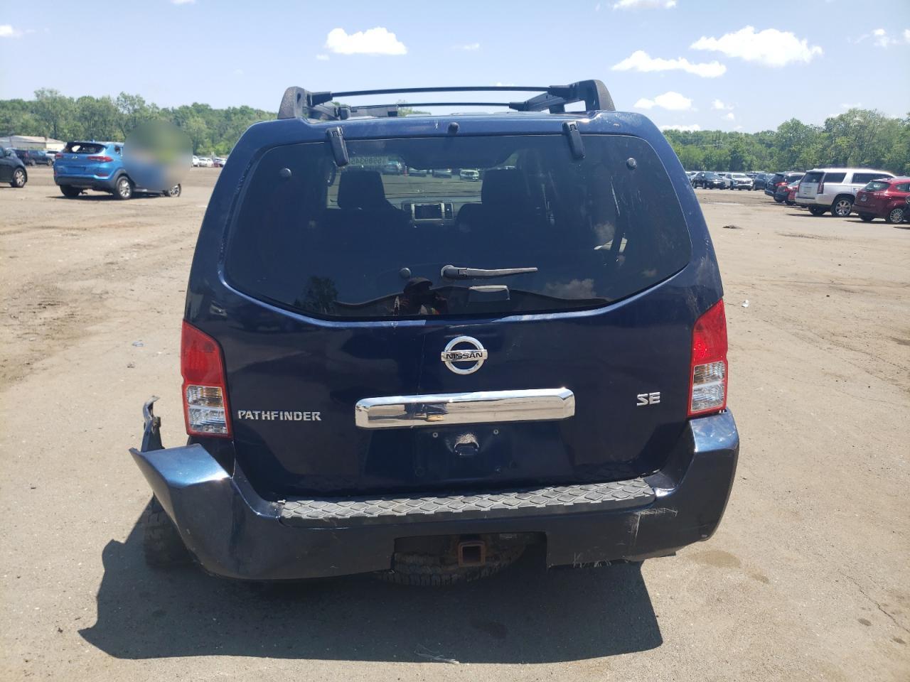 2006 Nissan Pathfinder Le VIN: 5N1AR18W56C651586 Lot: 59893455