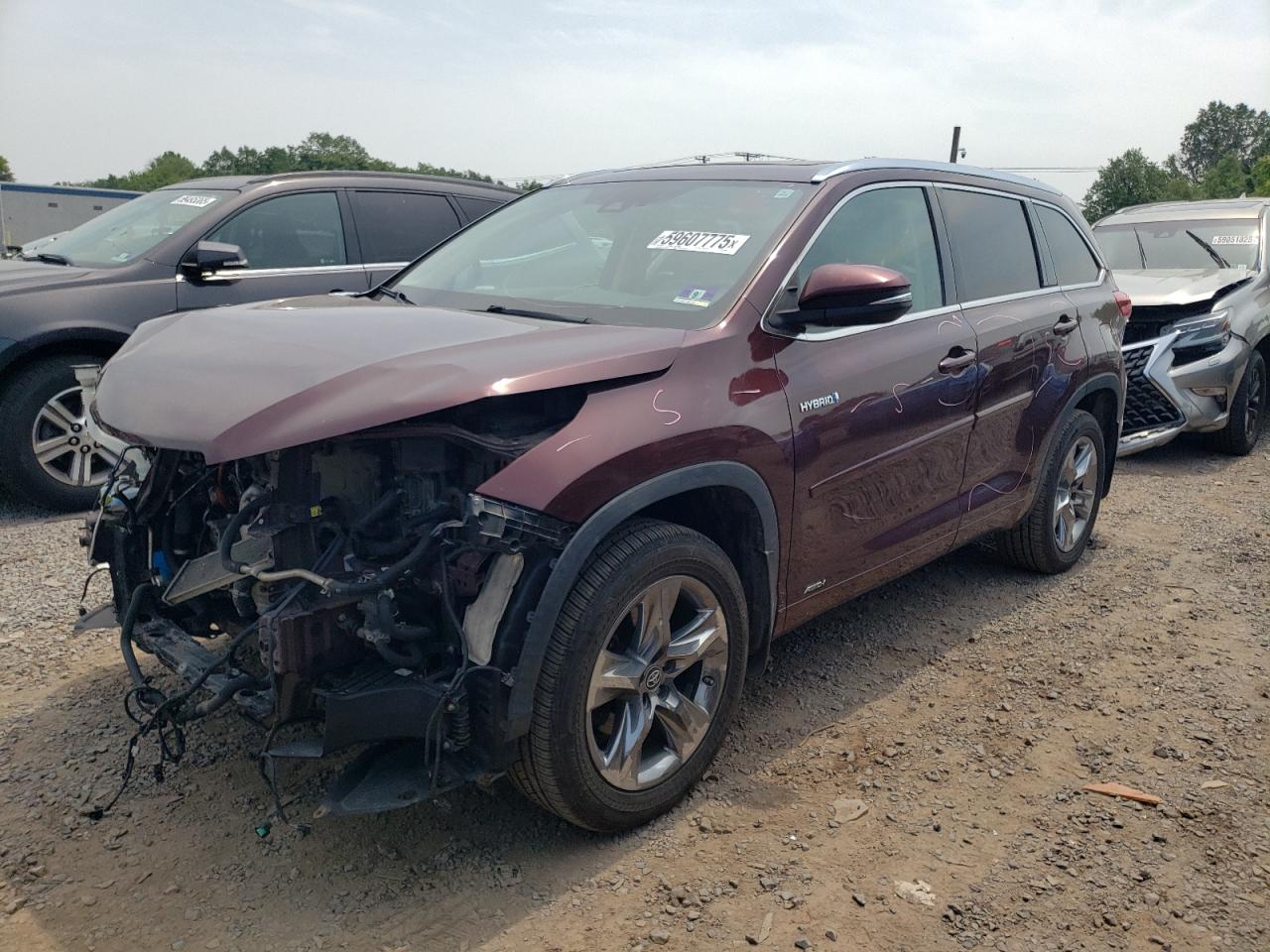 2019 Toyota Highlander Hybrid Limited იყიდება Hillsborough-ში, NJ - Front End