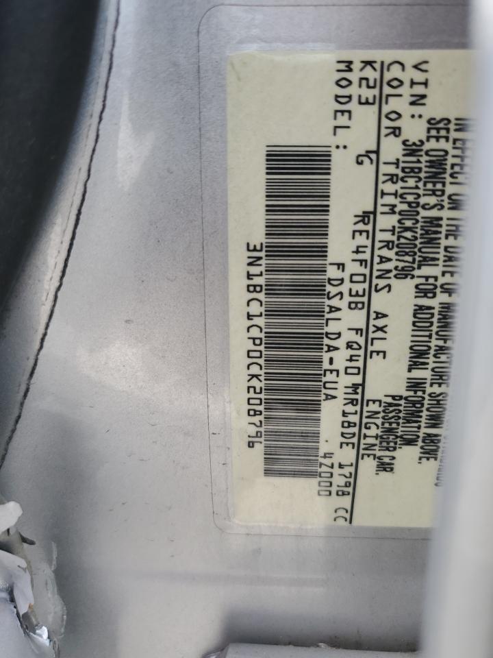 NISSAN VERSA 2012 VIN 3N1BC1CP0CK208796 zdjęcie 12