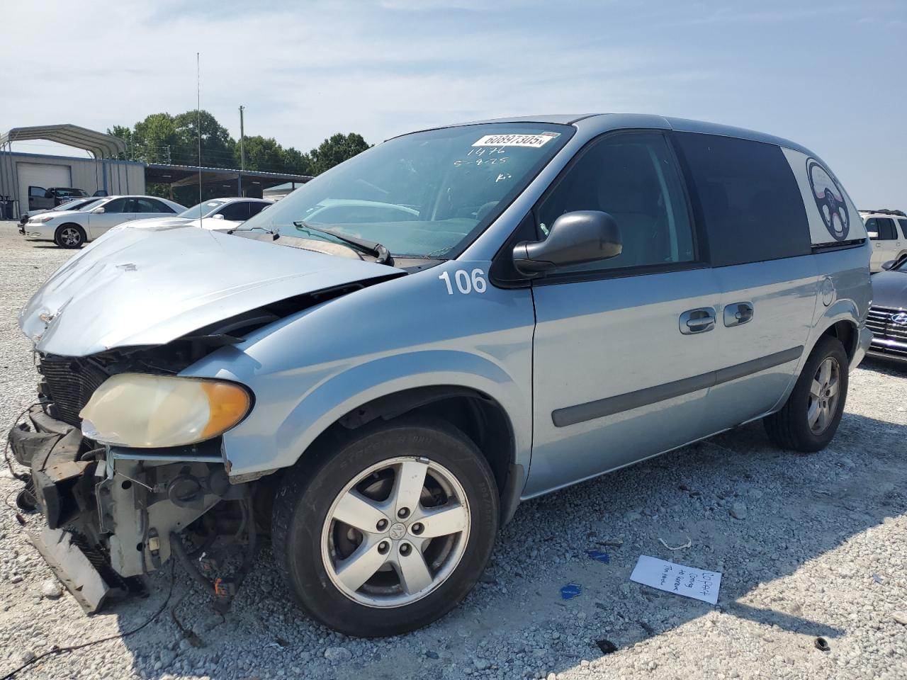 2006 Dodge Caravan Sxt blue van gas 1D4GP45R86B743403 photo #1