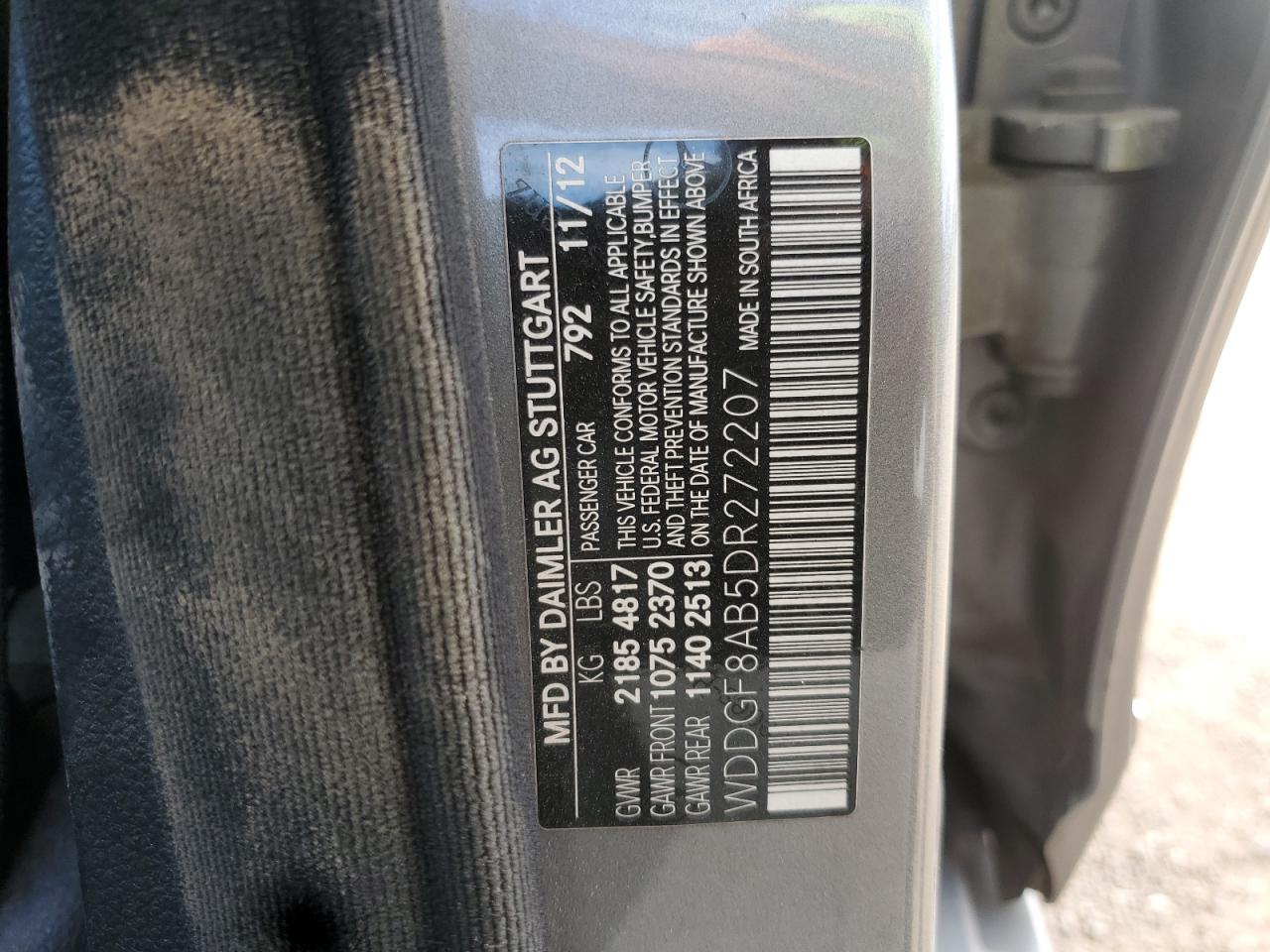 2013 Mercedes-Benz C 300 4Matic VIN: WDDGF8AB5DR272207 Lot: 61687905