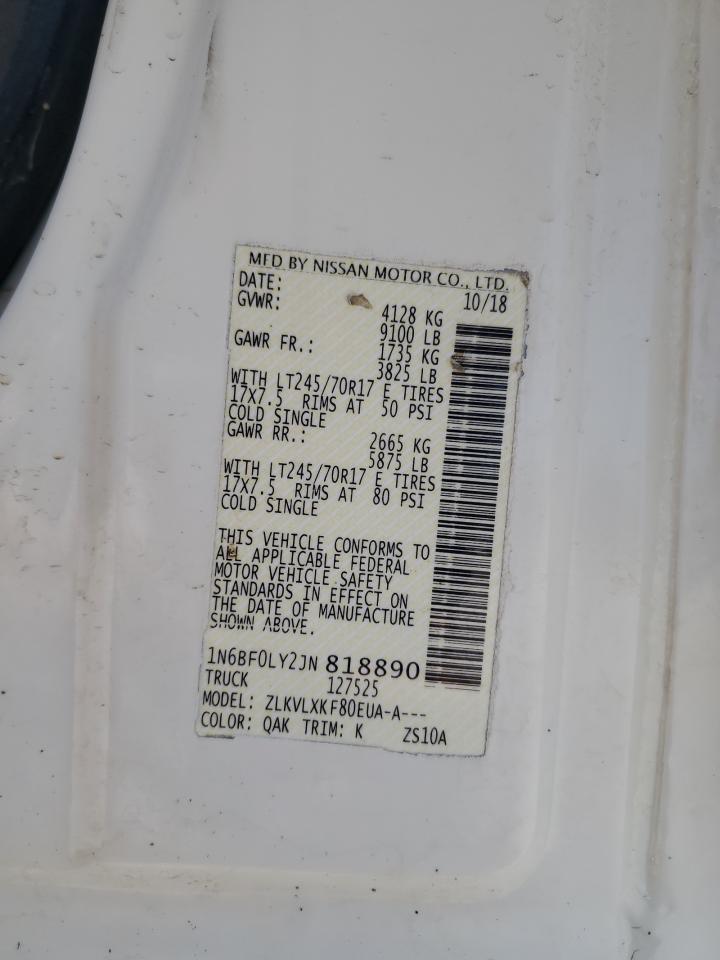 2018 Nissan Nv 2500 S VIN: 1N6BF0LY2JN818890 Lot: 60242575