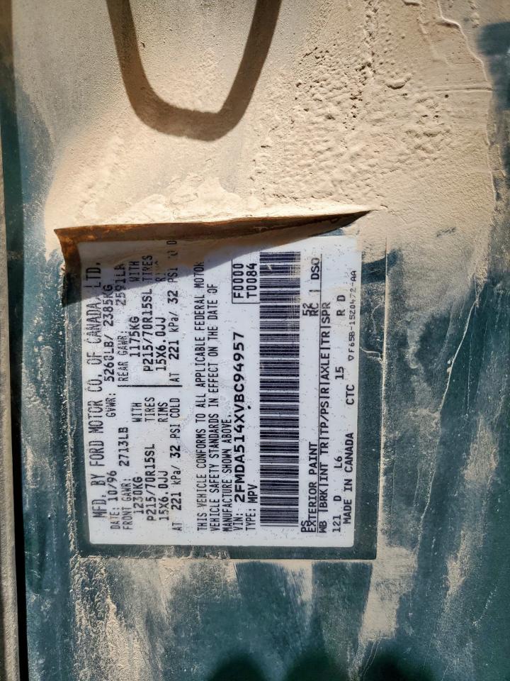 1997 Ford Windstar Wagon VIN: 2FMDA514XVBC94957 Lot: 62663415