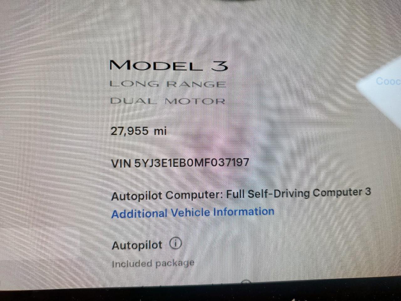 2021 Tesla Model 3 VIN: 5YJ3E1EB0MF037197 Lot: 62518735