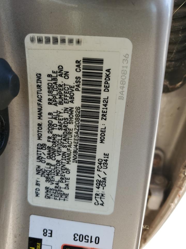 TOYOTA COROLLA 2010 VIN 1NXBU4EE5AZ208826 фото 13