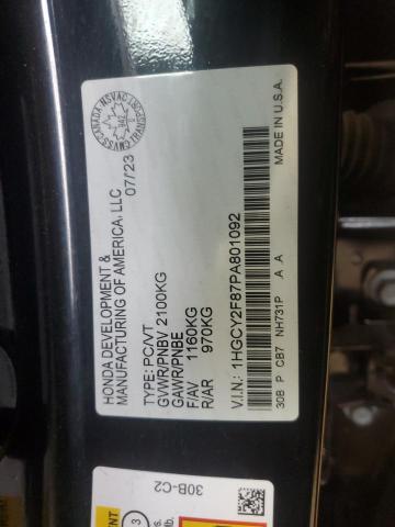 2023 HONDA ACCORD TOURING HYBRID  