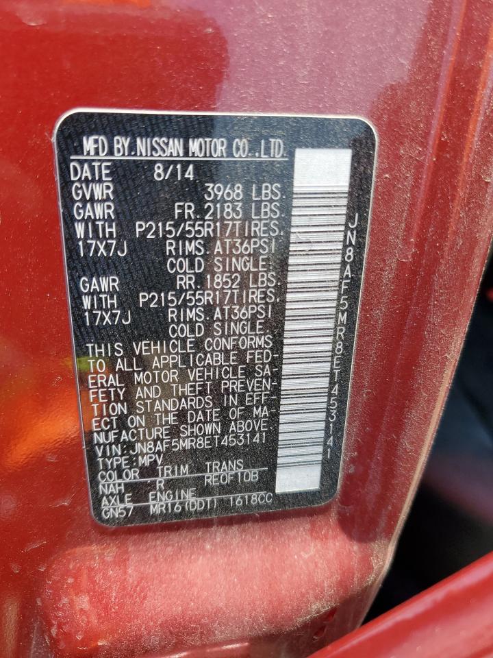 2014 Nissan Juke S VIN: JN8AF5MR8ET453141 Lot: 59510685