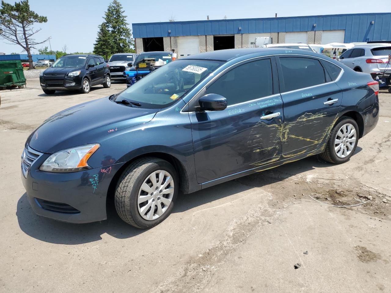 2015 Nissan Sentra S на продаже в Woodhaven, MI - Side