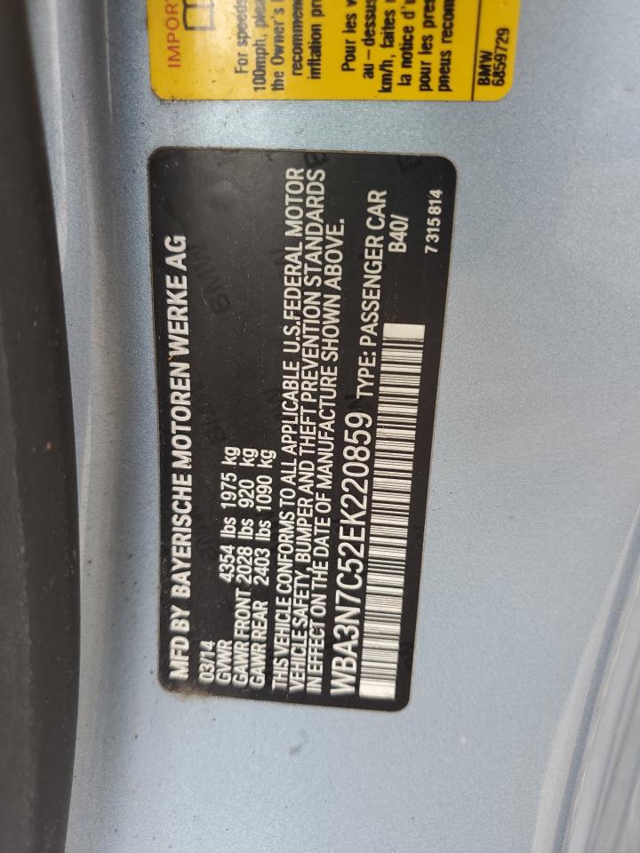 2014 BMW 428 I VIN: WBA3N7C52EK220859 Lot: 61693295