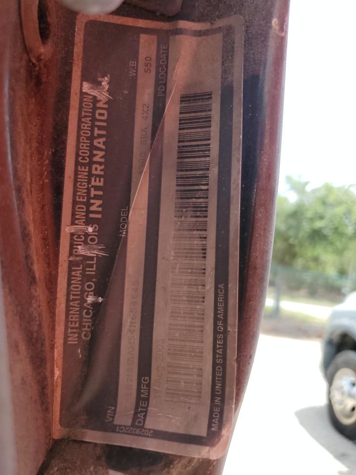 2004 International 4000 4300 VIN: 1HTMMAAM54H654645 Lot: 62891325