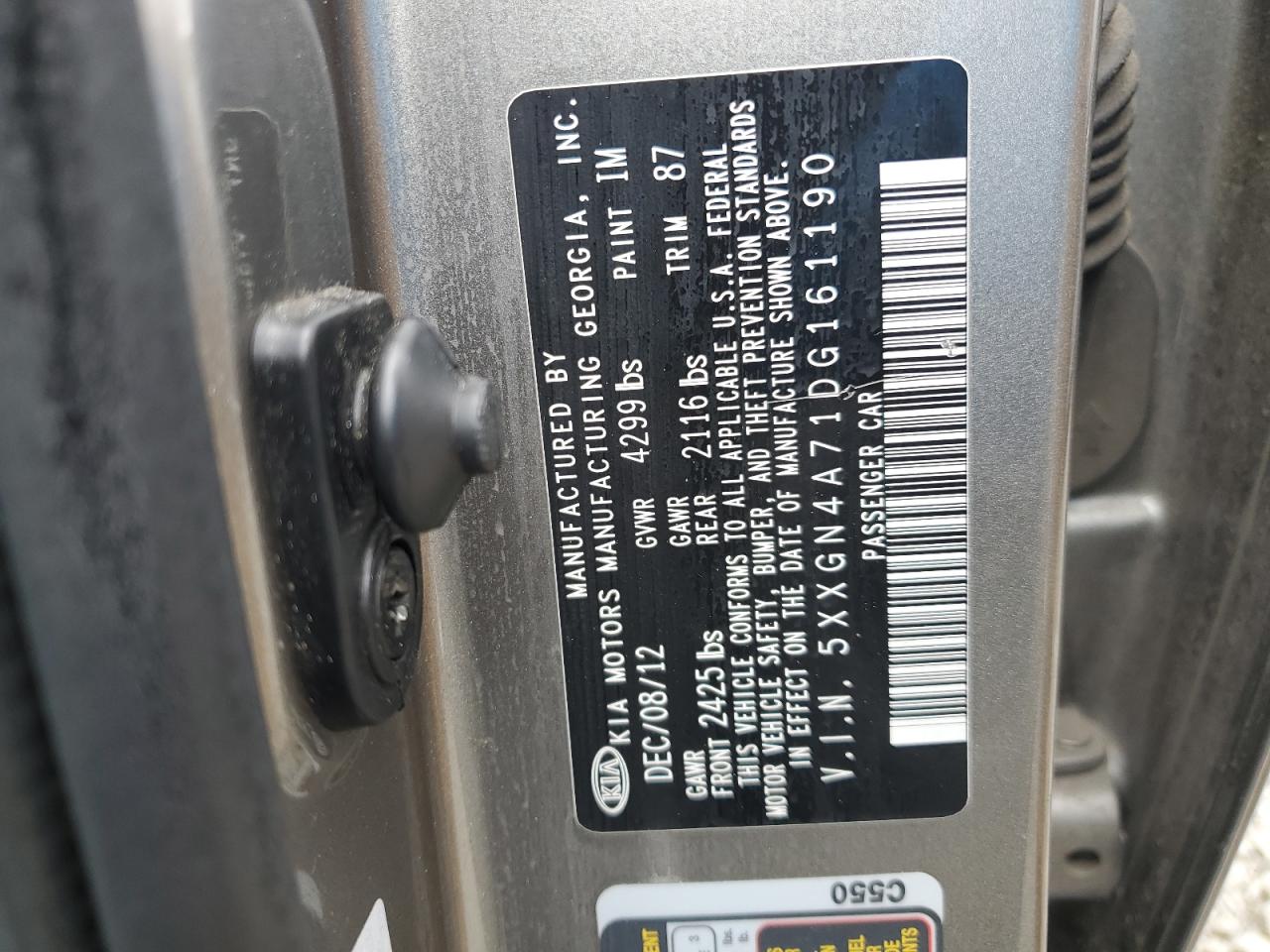 2013 Kia Optima Ex VIN: 5XXGN4A71DG161190 Lot: 60569415