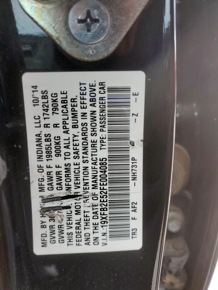 HONDA CIVIC 2015 VIN 19XFB2E52FE004085 photo 12