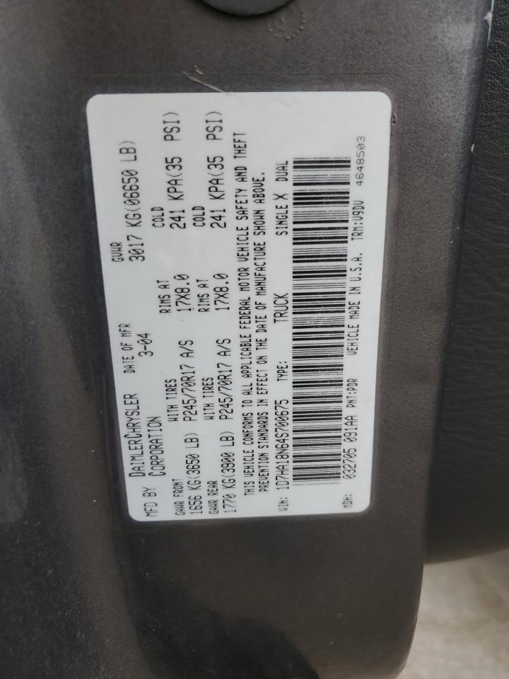2004 Dodge Ram 1500 St VIN: 1D7HA18N64S700675 Lot: 62733425