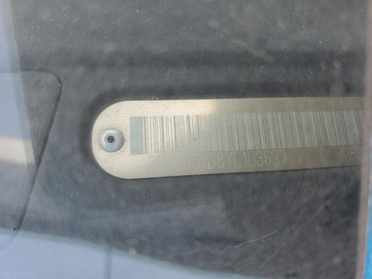 2000 Nissan Sentra Se VIN: 3N1BB51D8YL103637 Lot: 59986375