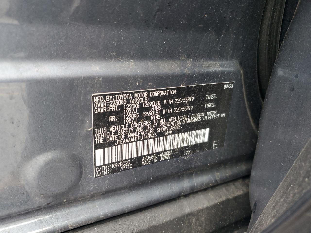 2023 Toyota Venza Le VIN: JTEAAAAH1PJ148945 Lot: 62572885