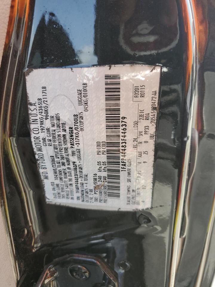 2003 Ford Mustang VIN: 1FAFP44483F446379 Lot: 62548455