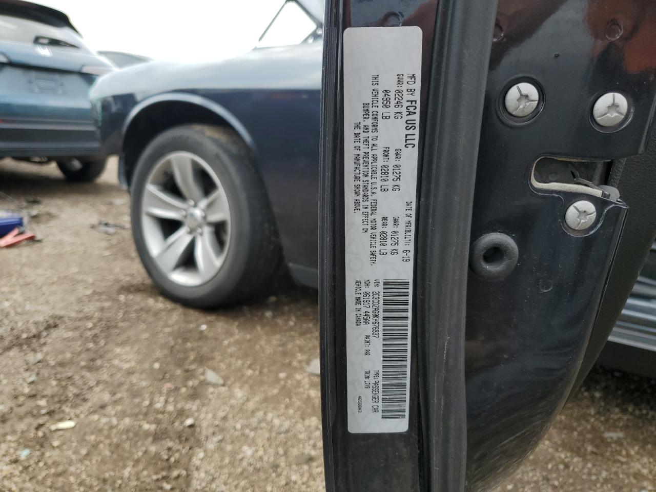 2019 Dodge Challenger Sxt VIN: 2C3CDZAG0KH676937 Lot: 60139495