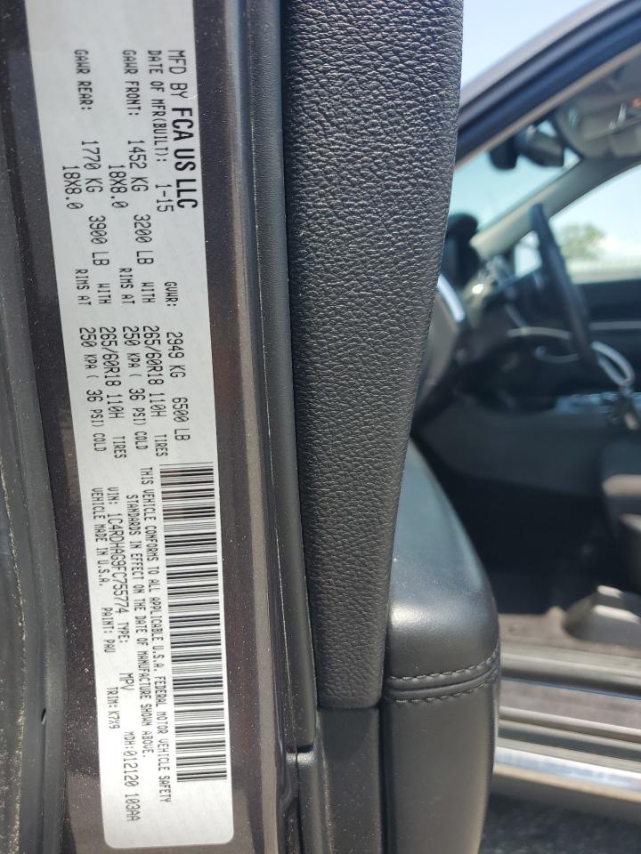 2015 Dodge Durango Sxt VIN: 1C4RDHAG9FC755774 Lot: 60130385