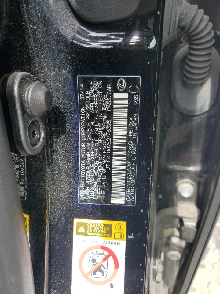 2014 Lexus Es 350 VIN: JTHBK1GG2E2146325 Lot: 59123035