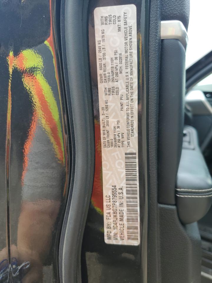 2023 Jeep Grand Cherokee L Limited VIN: 1C4RJKBG7P8795554 Lot: 80132275