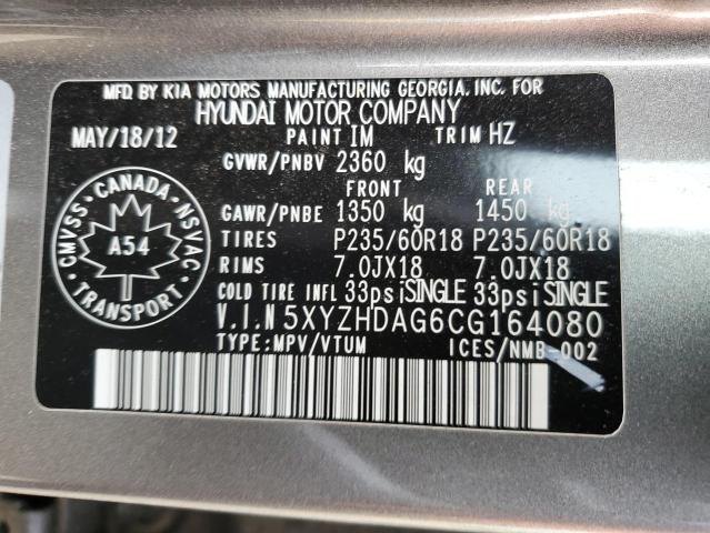 2012 HYUNDAI SANTA FE SE