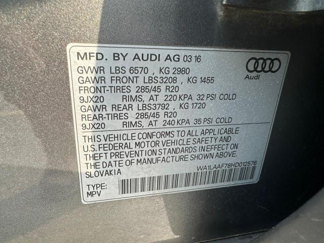 2017 AUDI Q7 PREMIUM PLUS  