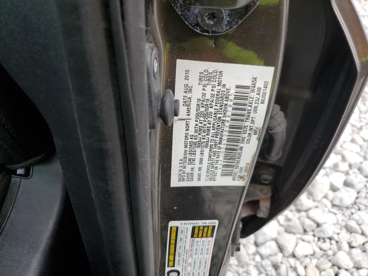 2011 Mitsubishi Endeavor Se VIN: 4A4JN3AS2BE007005 Lot: 60718085