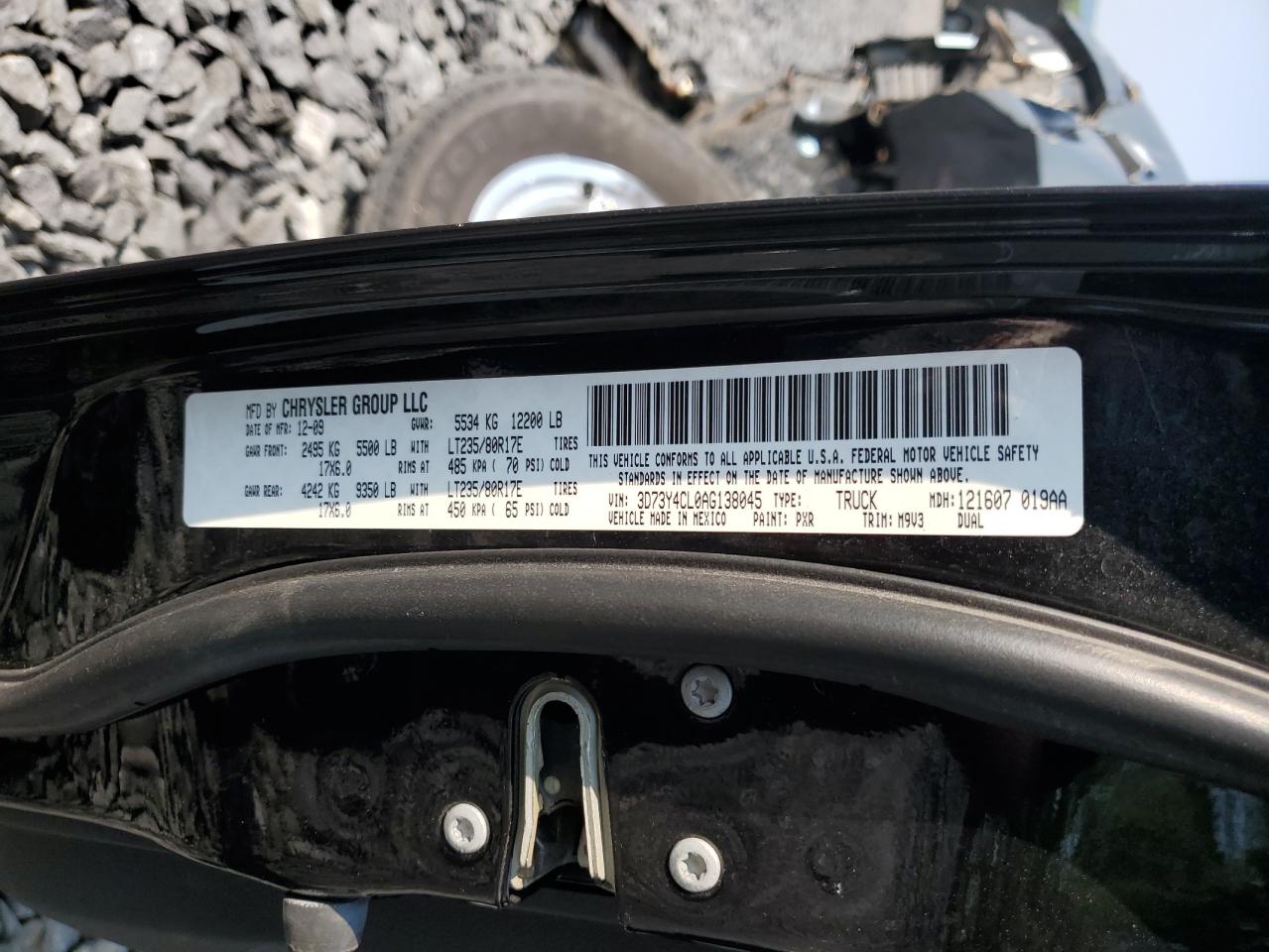 2010 Dodge Ram 3500 VIN: 3D73Y4CL0AG138045 Lot: 60417855