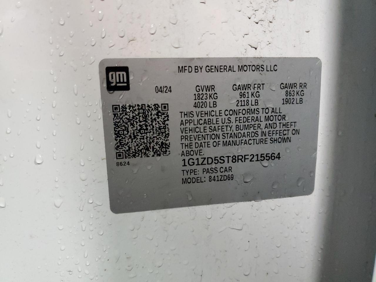 CHEVROLET MALIBU 2024 VIN 1G1ZD5ST8RF215564 photo 13