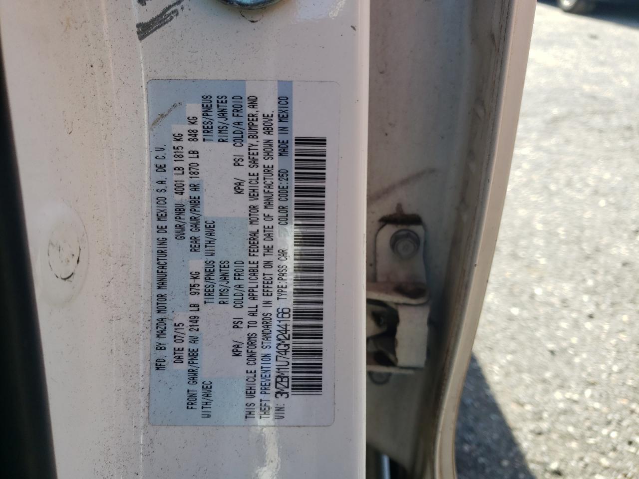 2016 Mazda 3 Sport VIN: 3MZBM1U74GM244166 Lot: 61867485
